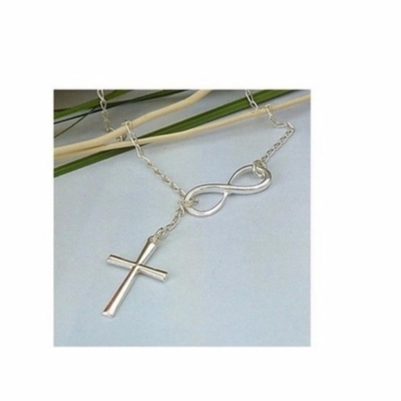 Beautiful Silver Infinity Cross Necklace - Picture 3 of 5